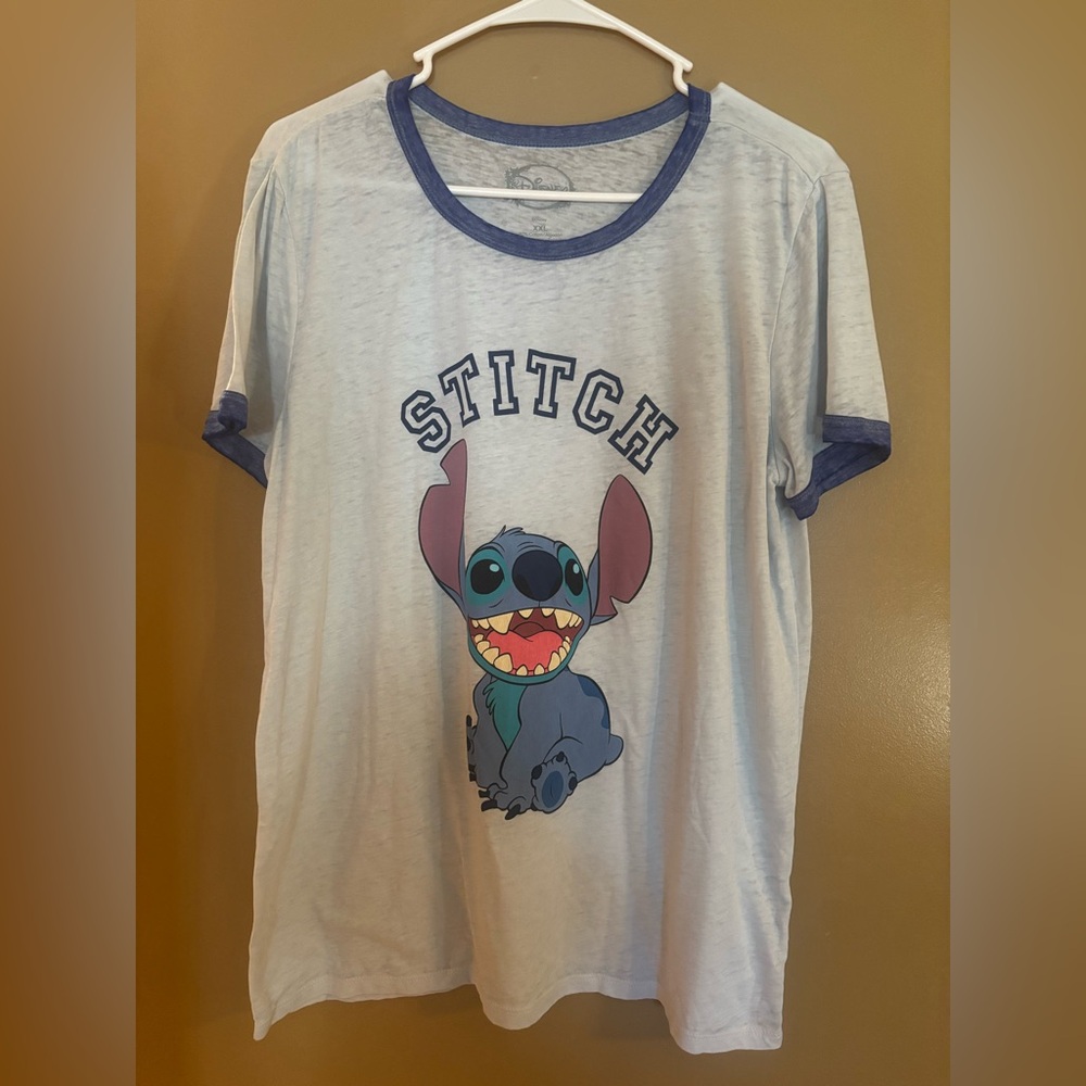Disney Stitch Women’s T-Shirt - Blue XXL NWOT